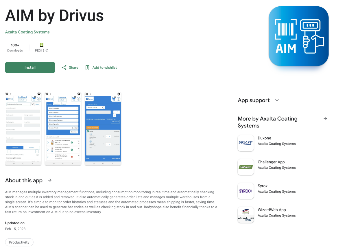 Advanced Inventory Management by Drivus Google Play store